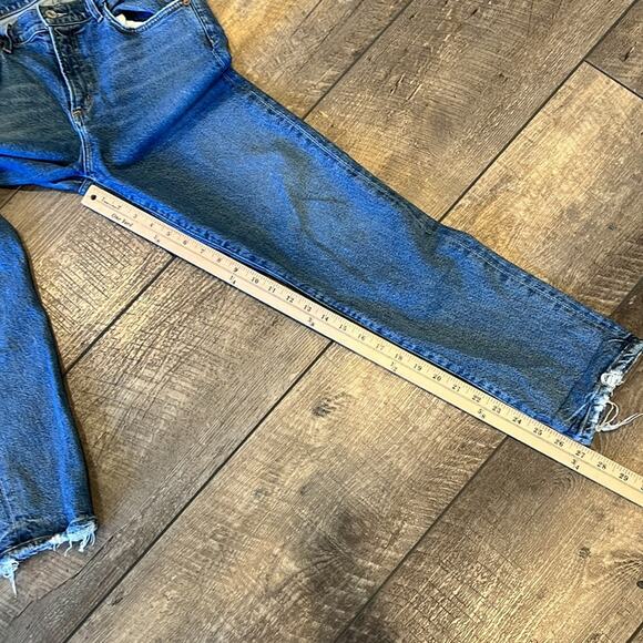 AGOLDE Toni Mid Rise Straight Chewed Hem Jeans Size 29 - Picture 5 of 8